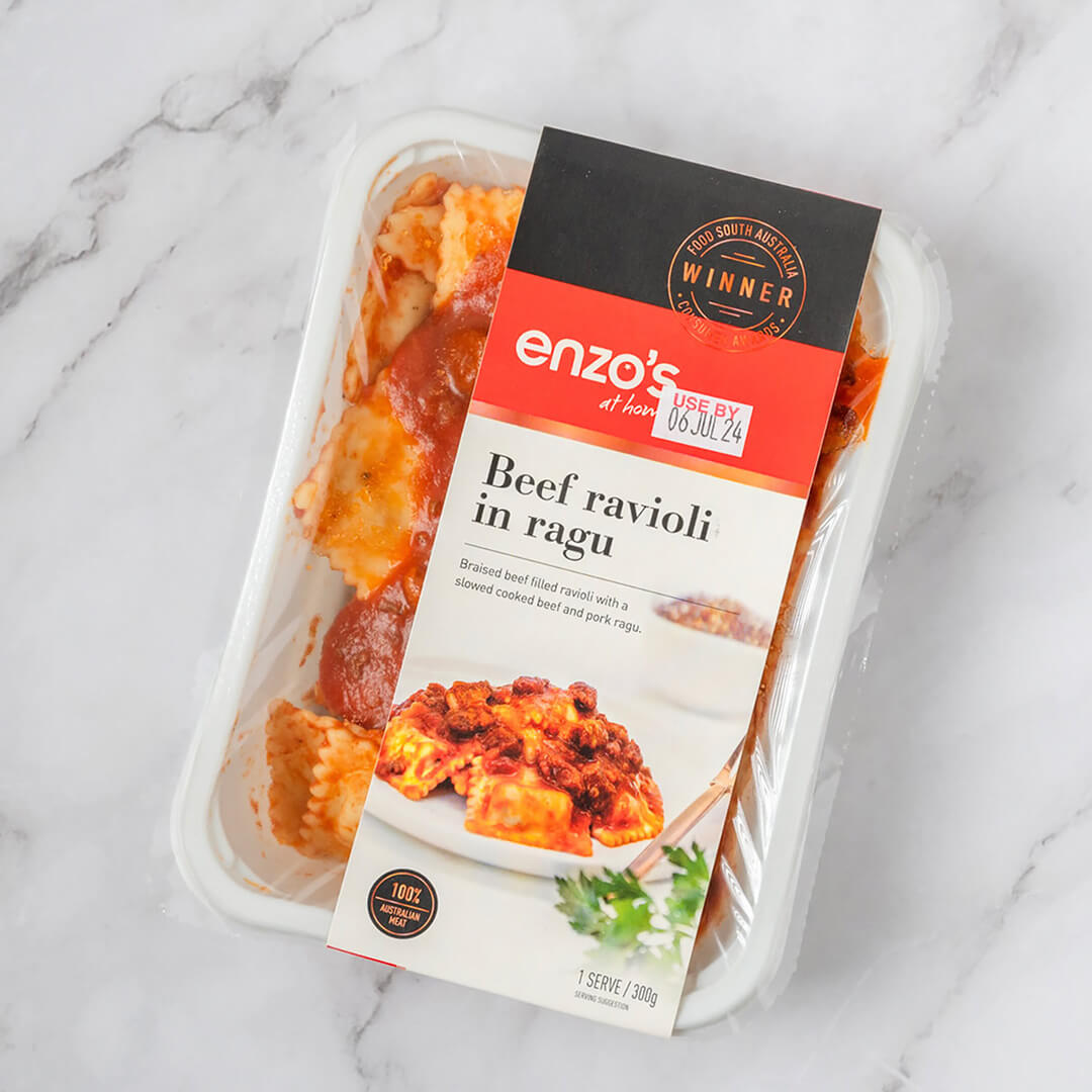 Enzo's Beef Ravioli with Ragu Single Serve