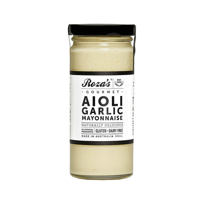 Aioli Garlic Mayonnaise Roza's Gourmet Gluten & Dairy Free 240ml