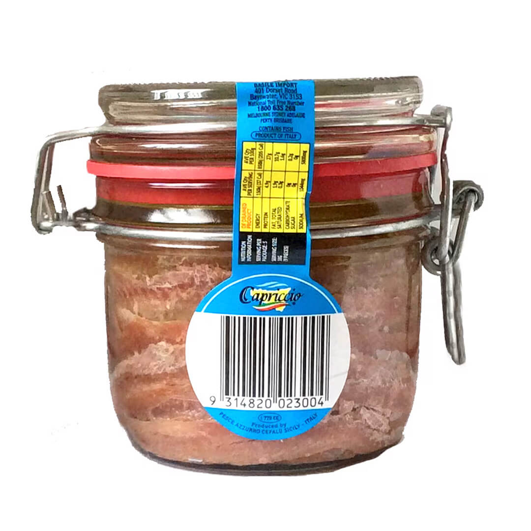 Capriccio Anchovy Filled 220g Olive Oil