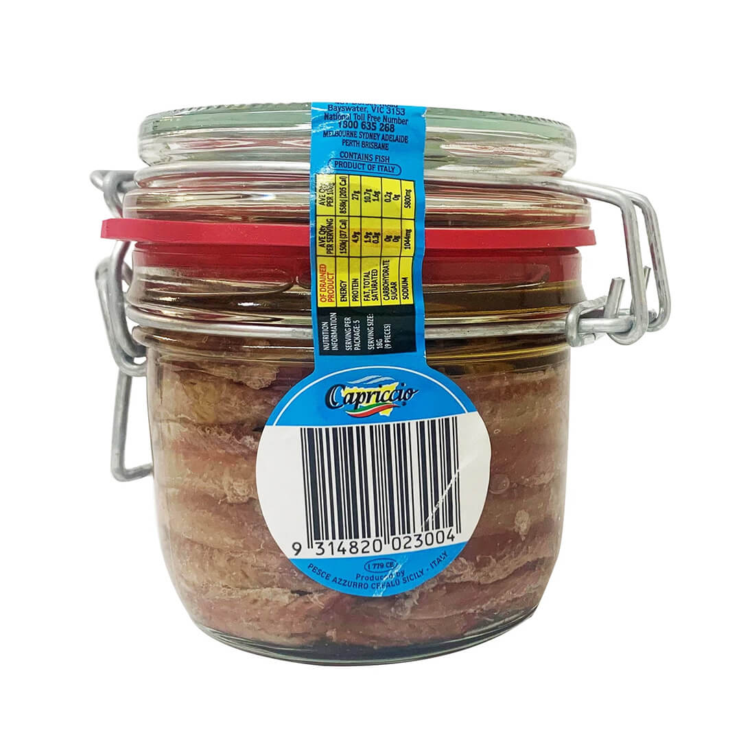 Capriccio Anchovy Filled 220g Spicy