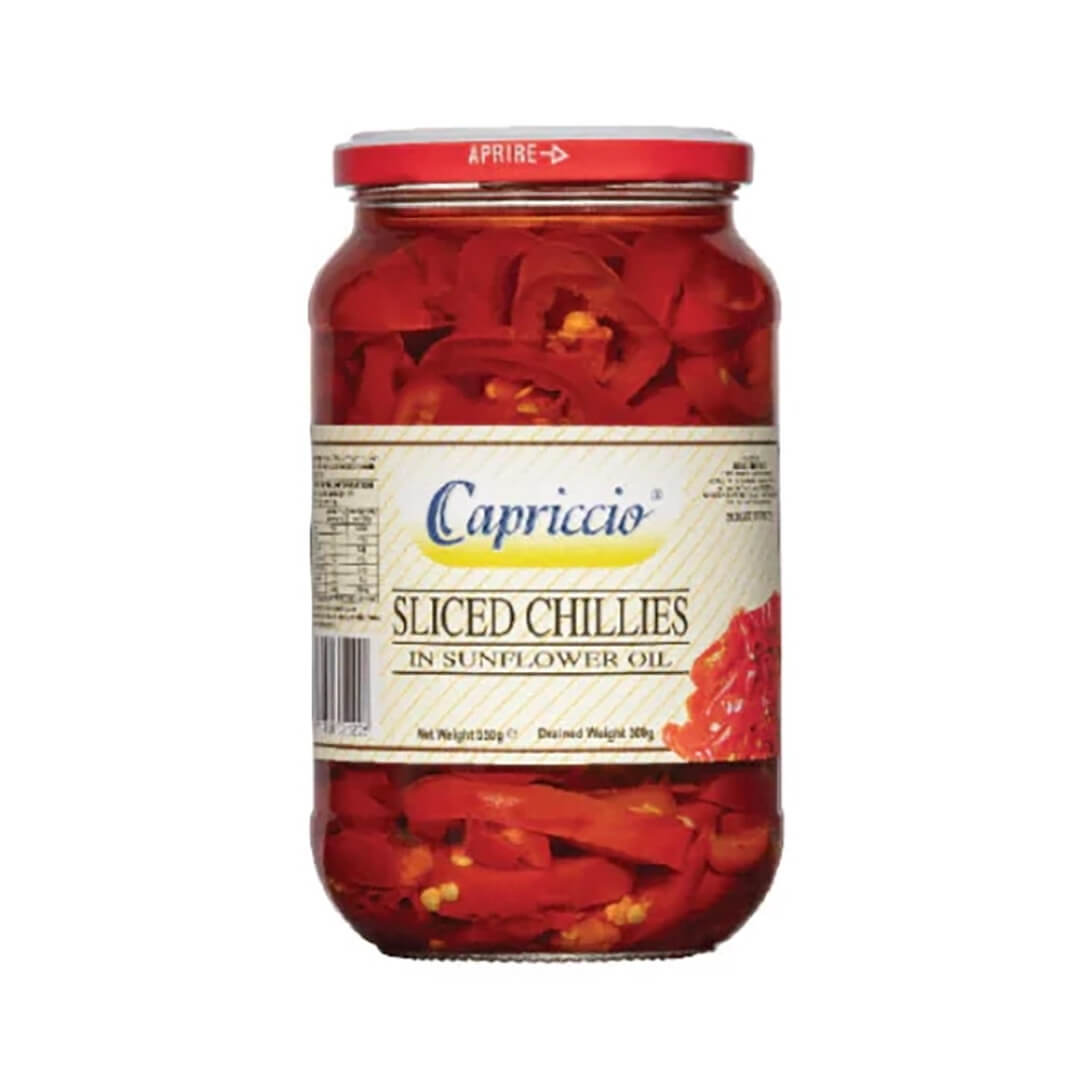Capriccio Sliced Chillis in Sunflower Oil 550g