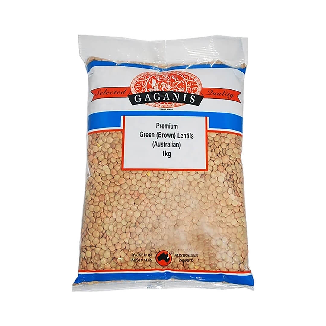 Gaganis Premium Brown Lentils 1kg Bag