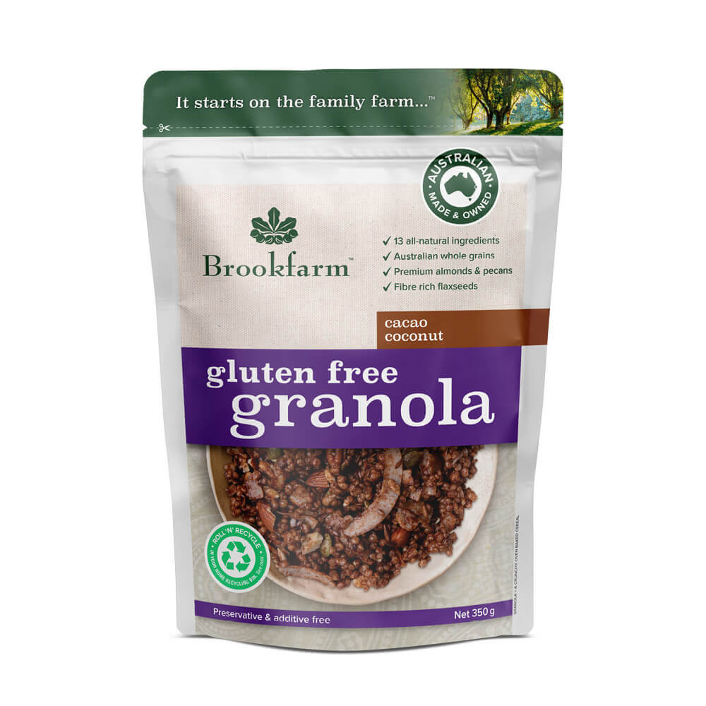 Brookfarm Granola Gluten Free Cacao Coconut 350g