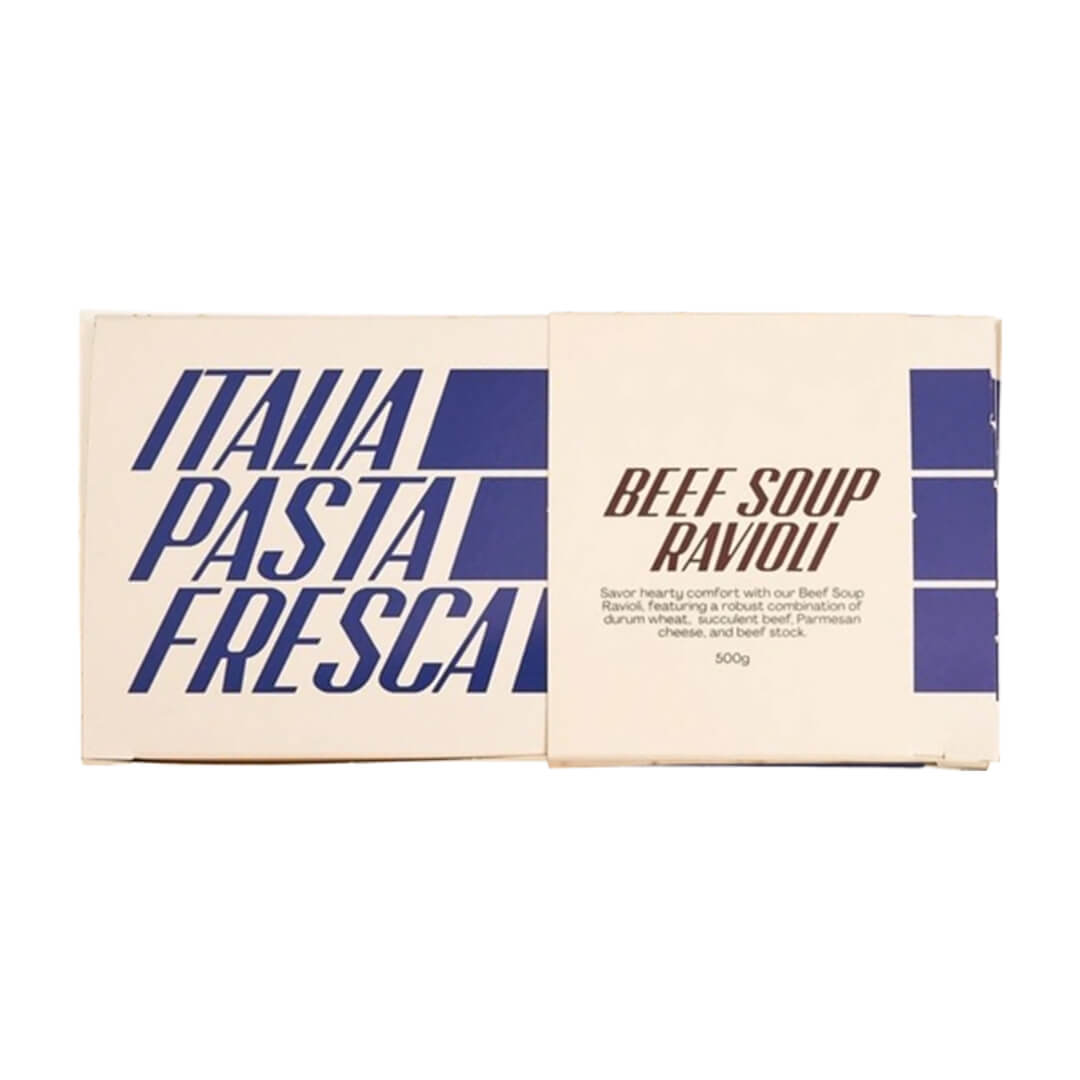 Italia Pasta Fresca 1kg Bags-Soup Meat Ravioli