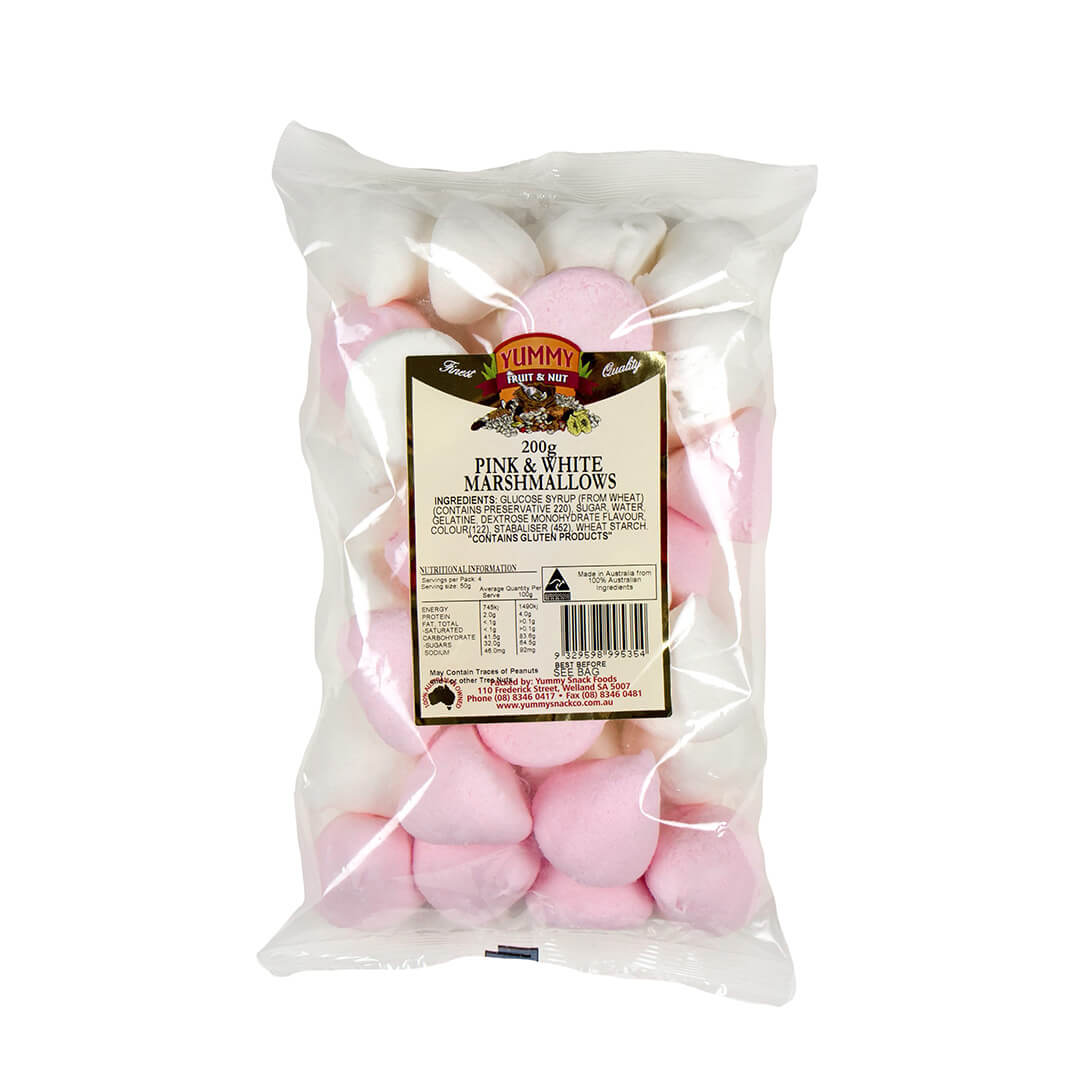 Marshmallows Pink & White 200g