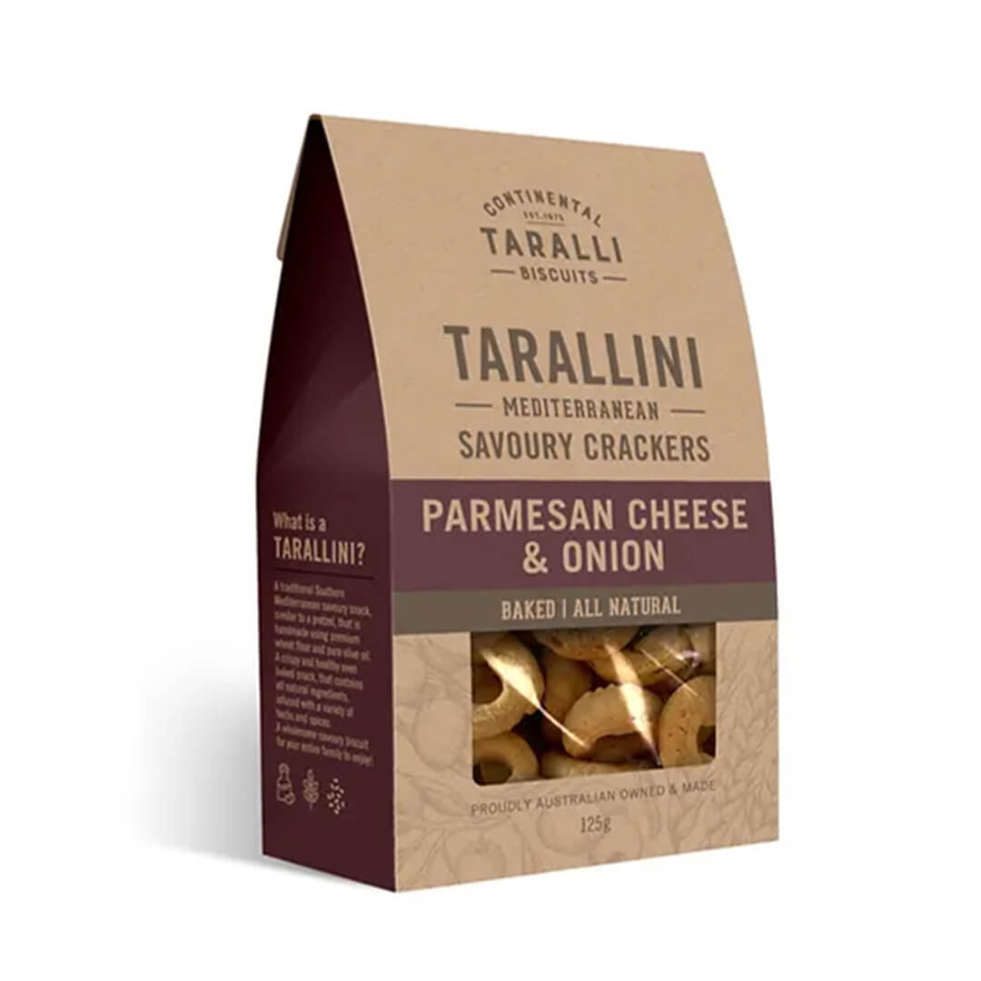 Continental Taralli Biscuits - Parmesan Cheese & Onion 125g