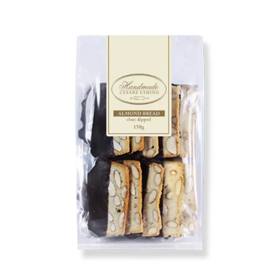 Almond Bread Choc Dipped Cimino Handmade 150g