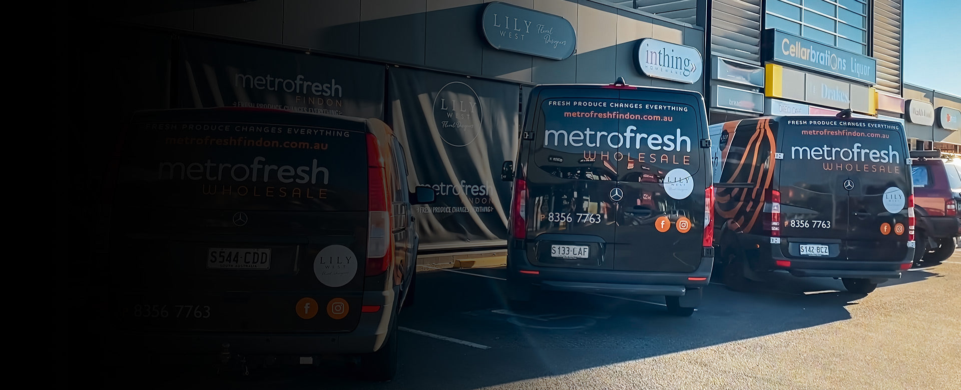 Metro Fresh Findon pickup and delivery vans